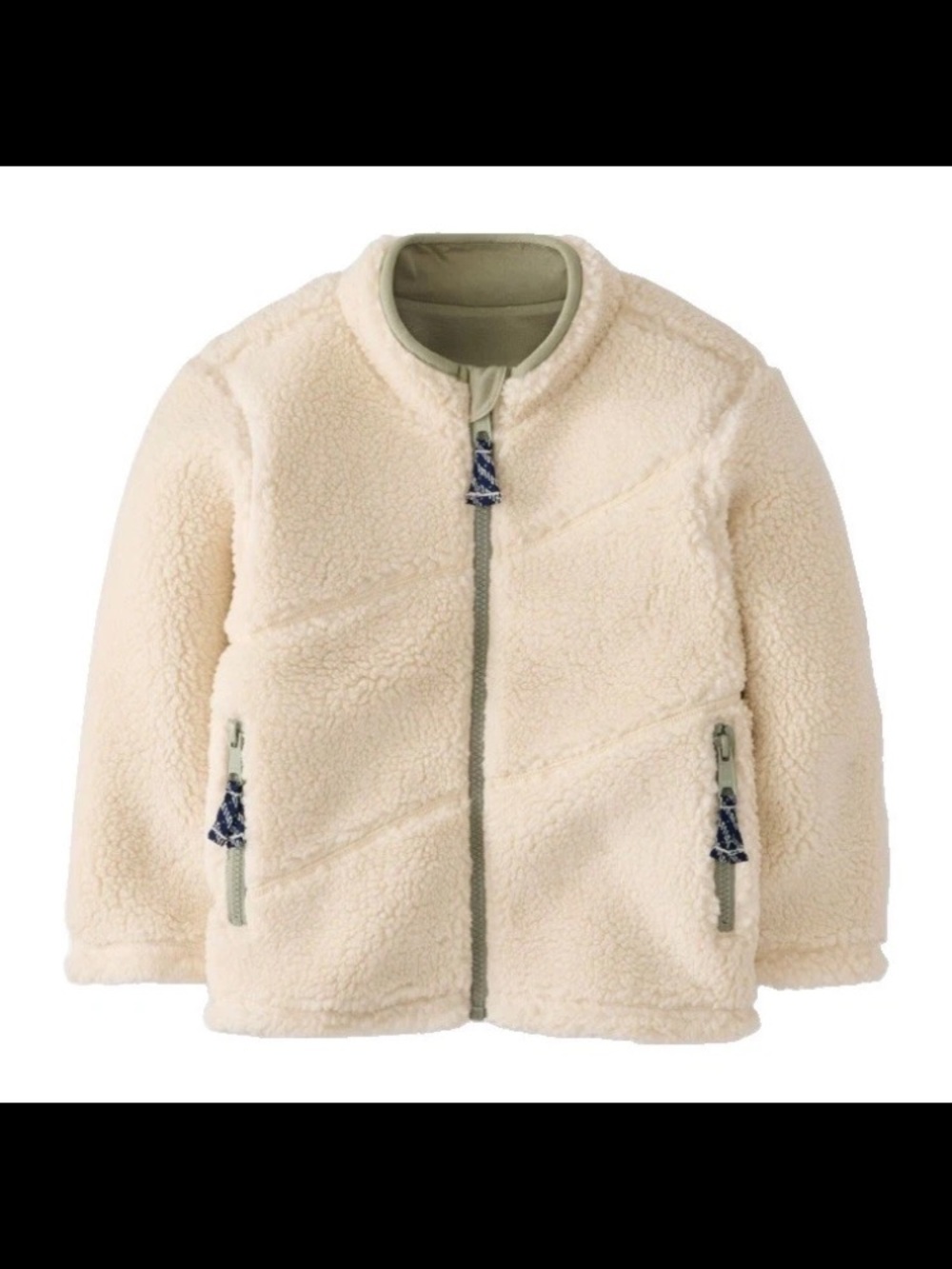 Hanna Andersson In Lambs Wool Faux Shearling Sherpa Jacket Girls Size 4 100cm